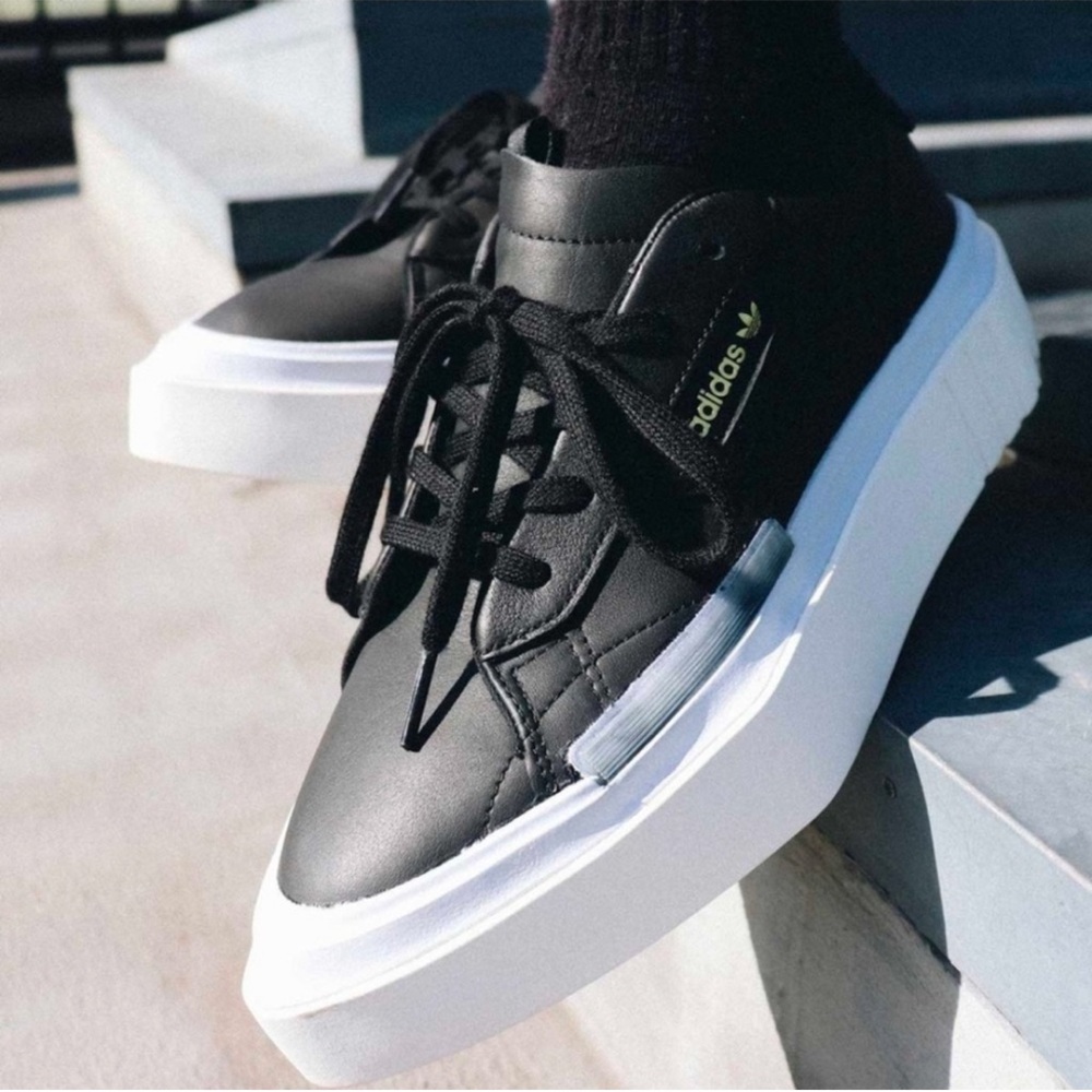 Adidas Hypersleek Black Platform Sneakers